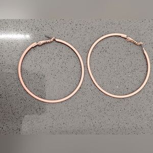 FINAL DISCOUNT Vintage Pink Hoop Earrings
